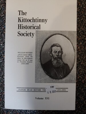 Kittochtinny Historical Society Volume XVI