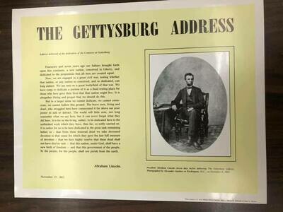The Gettysburg Address Text Poster