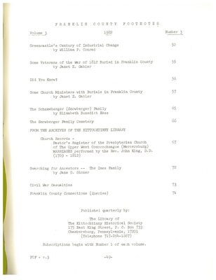 Franklin County Footnotes 1982 Vol. 3 No. 3