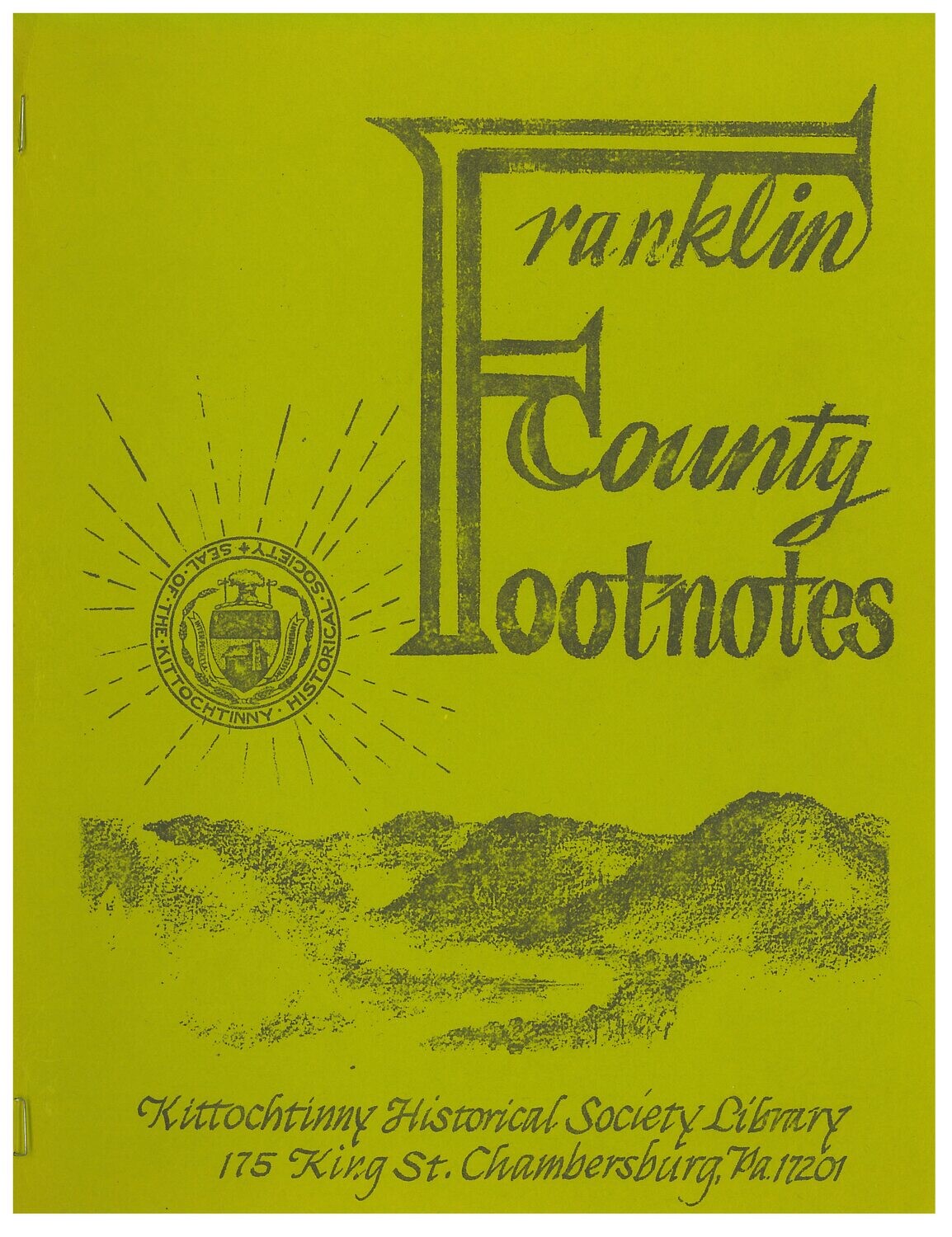 Franklin County Footnotes 1982 Vol. 3 No. 1