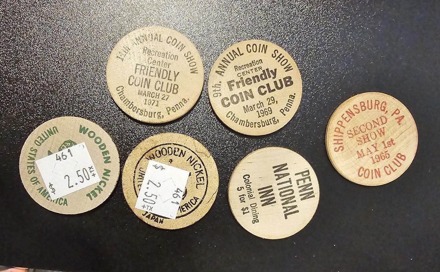 Assorted Wooden Nickels