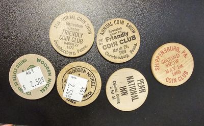 Assorted Wooden Nickels