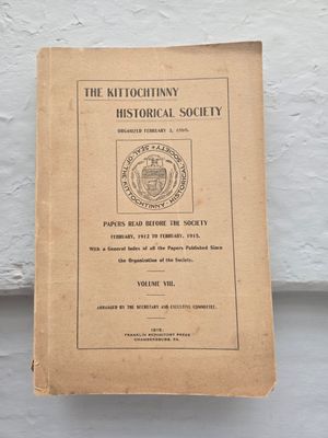 Franklin County Historical Society Papers Vol VIII 1912-1915 Journal Volume 8 USED