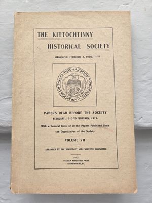 Franklin County Historical Society Papers Vol VII 1910-1912  Journal Volume 7 USED