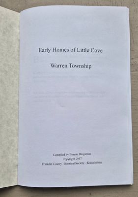 Early Homes of Little Cove Warren Township Driving Tour
