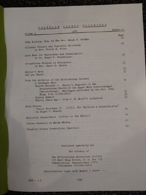 Franklin County Footnotes 1982 (KHS) Vol. 3 No. 2