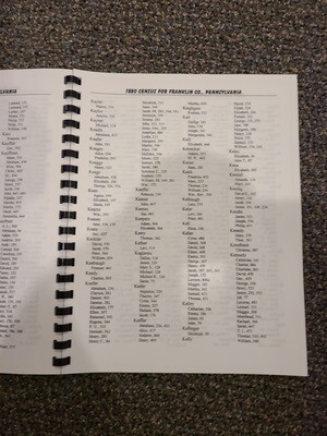 1880 Census of Franklin County CV Volunteer Fireman