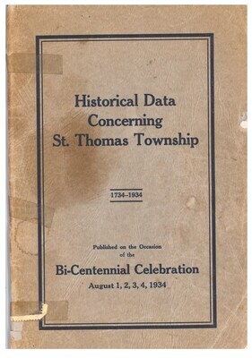 Historical Data Concerning St. Thomas Township 1934