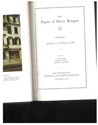 The Papers of Henry Bouquet Vol. I