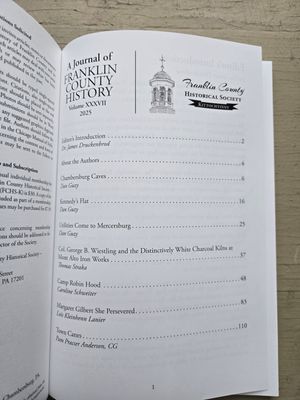 Franklin County Historical Society Papers XXXVII - Journal Vol 37 - 2025