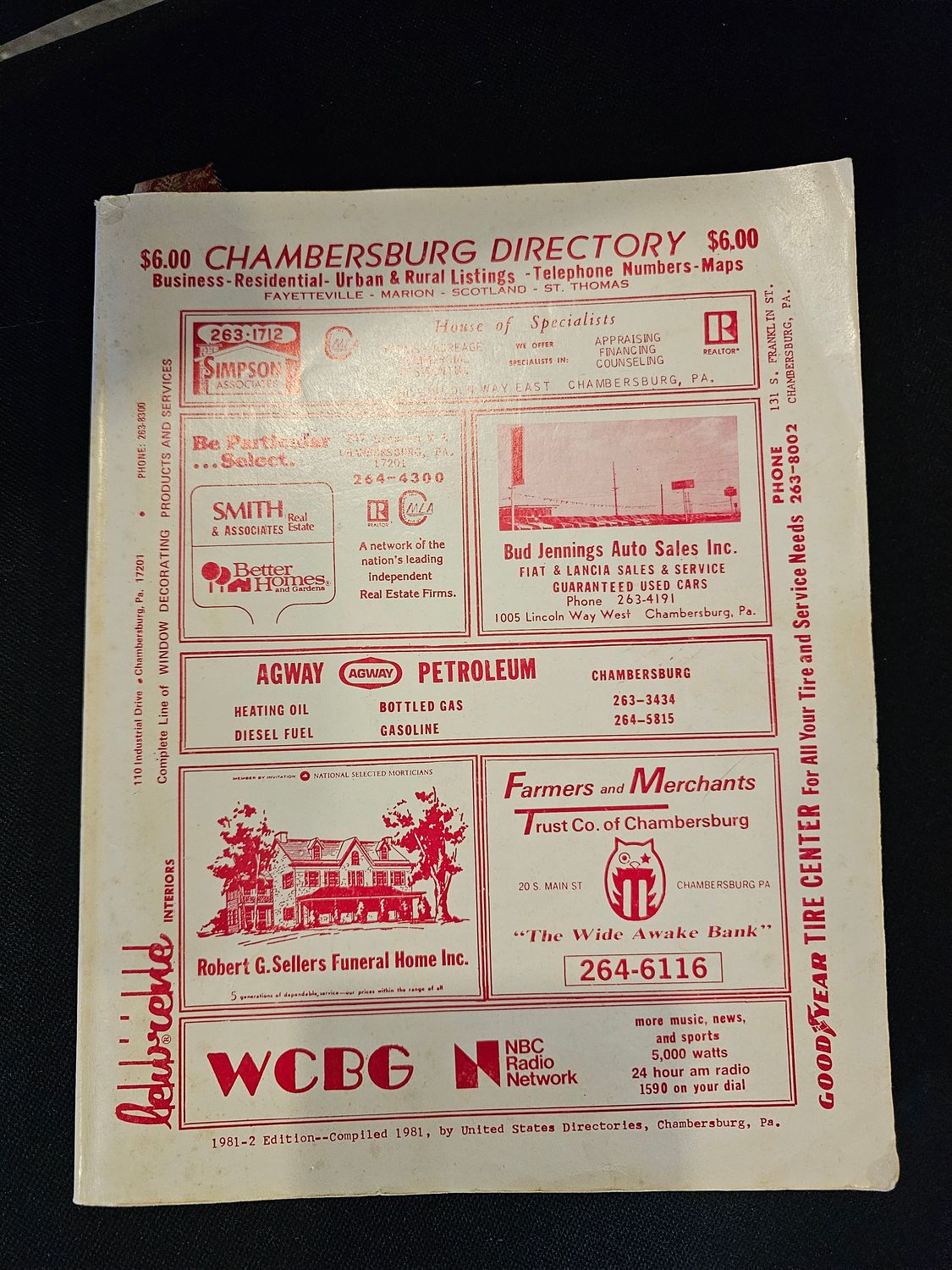 Chambersburg Directory 1981 Edition