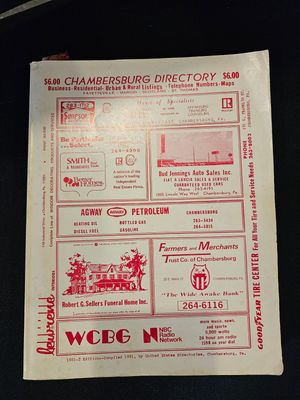 Chambersburg Directory 1981 Edition