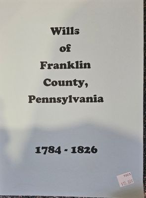 Wills of Franklin County Book A