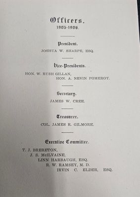 Kittochtinny Historical Society By-Laws 1905-1906