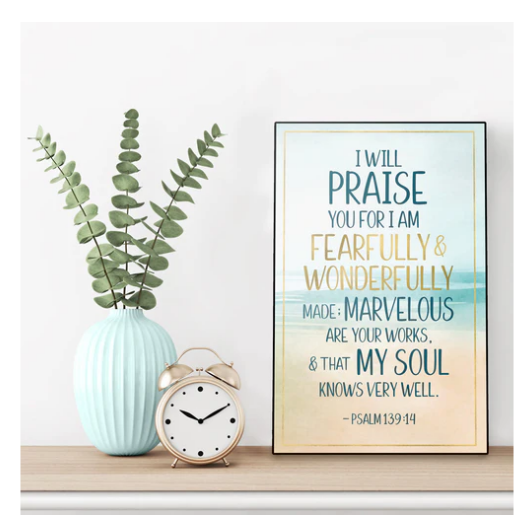 Fearfully/Wonderfully Made Wall Plaque