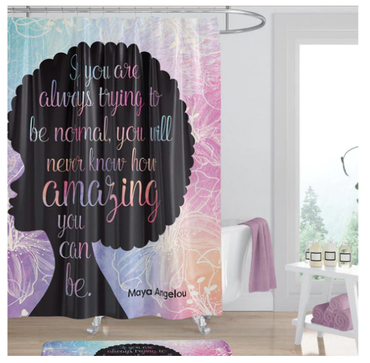 Amazing Quote (Maya Angelou) Shower Curtain