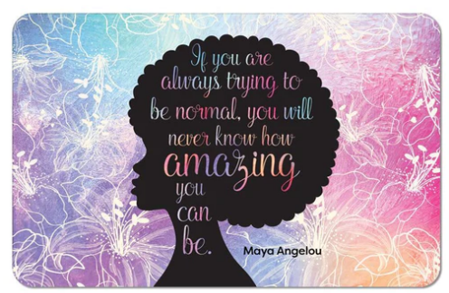 Amazing Quote (Maya Angelou) Floor Mat