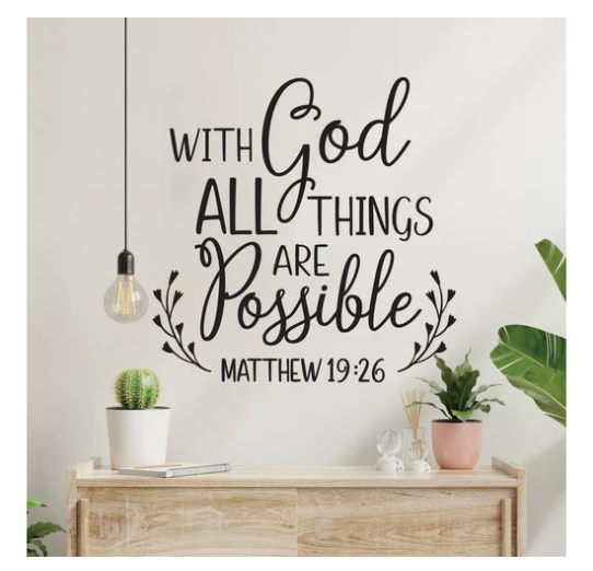 With God Wall Art Decal