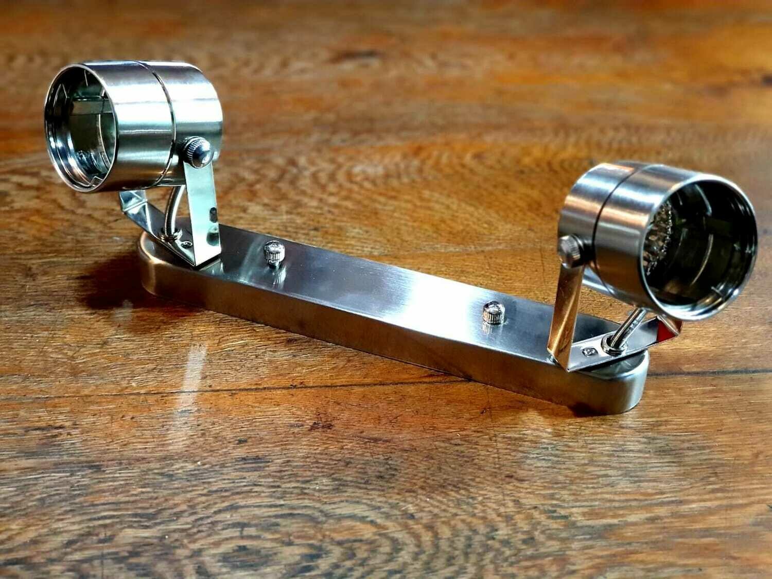 Spot barra rejilla de 2 luces color Nickel - 2 x GU10 Red