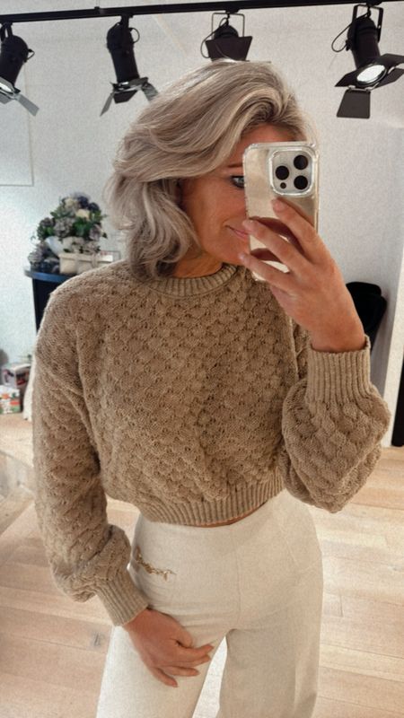 Bobbie knitted top Camel 