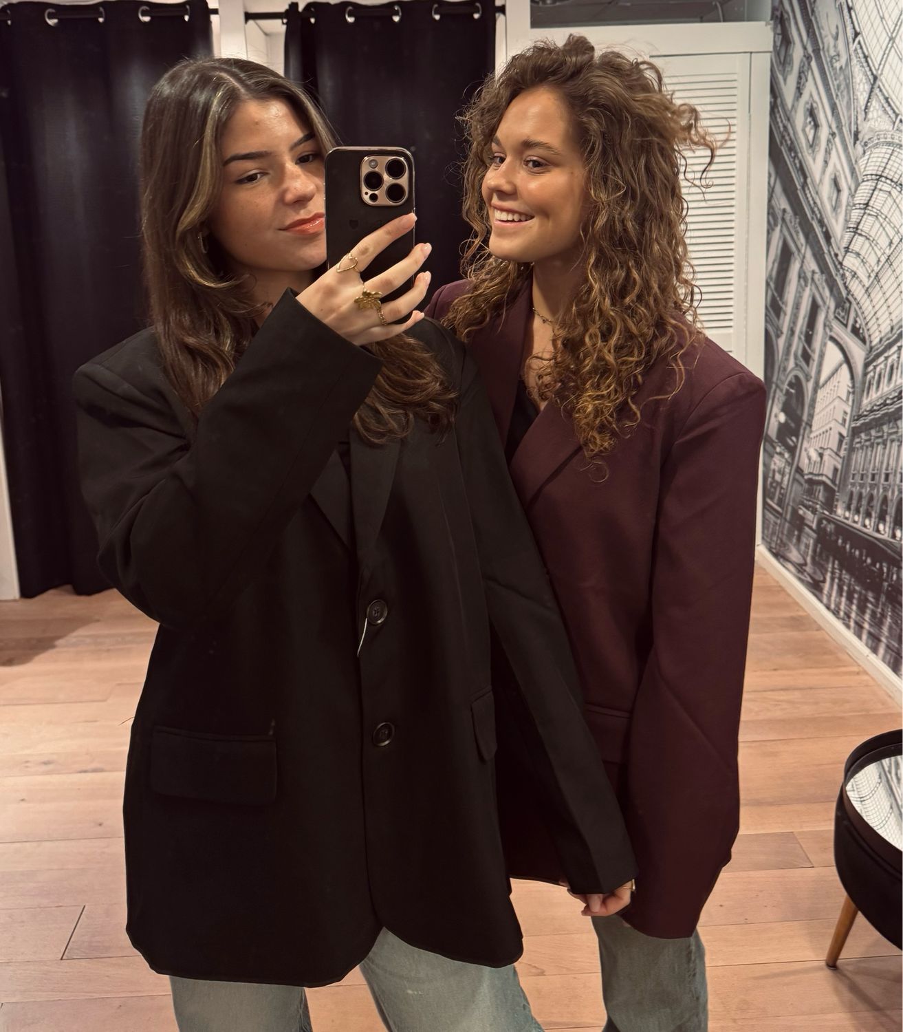 Jona oversized blazer back split Bordeaux 