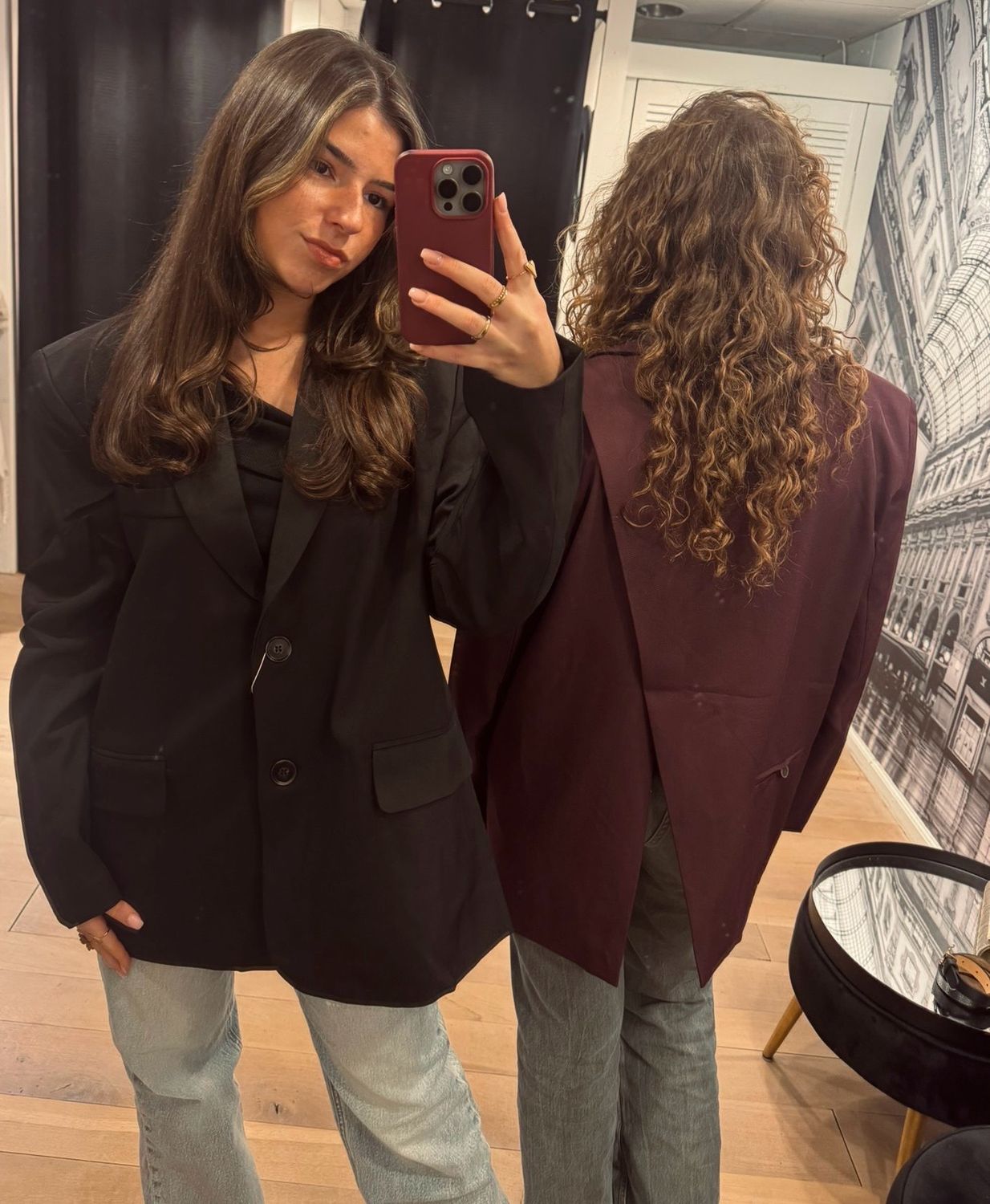 Jona oversized blazer back split zwart 