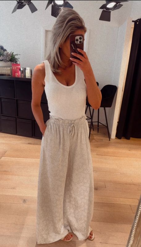 Luna pants silky beige