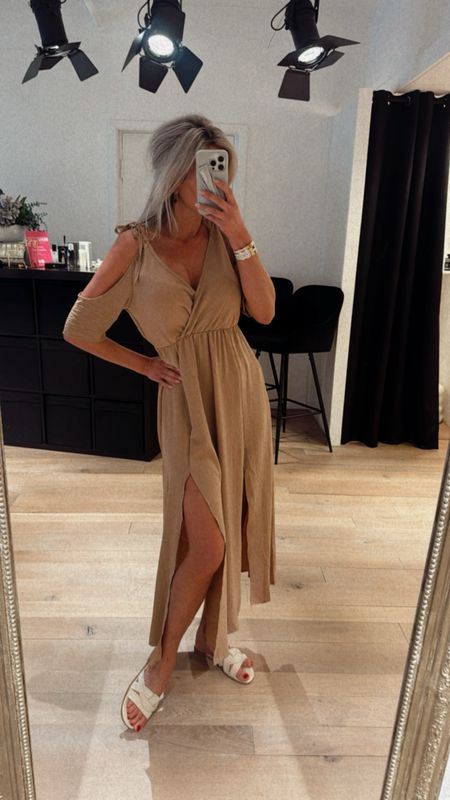 Estelle dress long beige 
