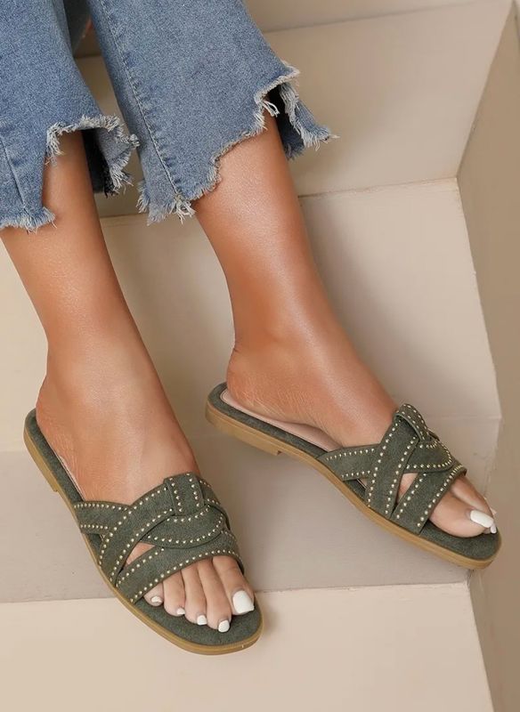 Zoë slipper groen 
