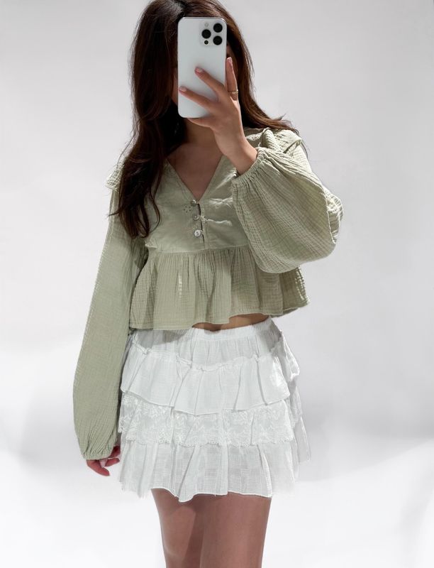 Zia blousje sage green 