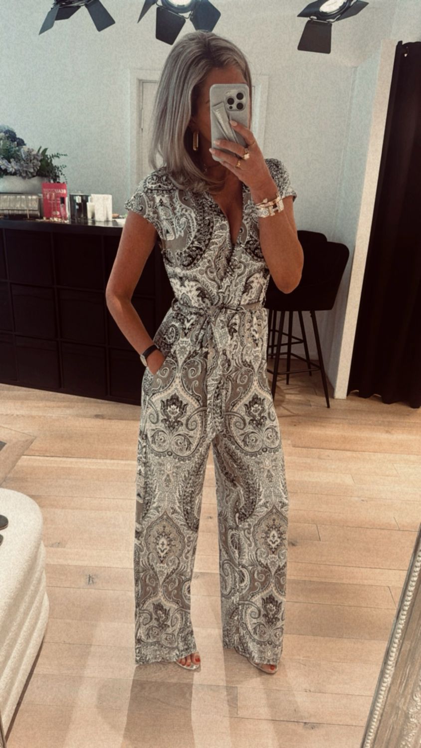 Yasmine traveller jumpsuit print korte mouw 
