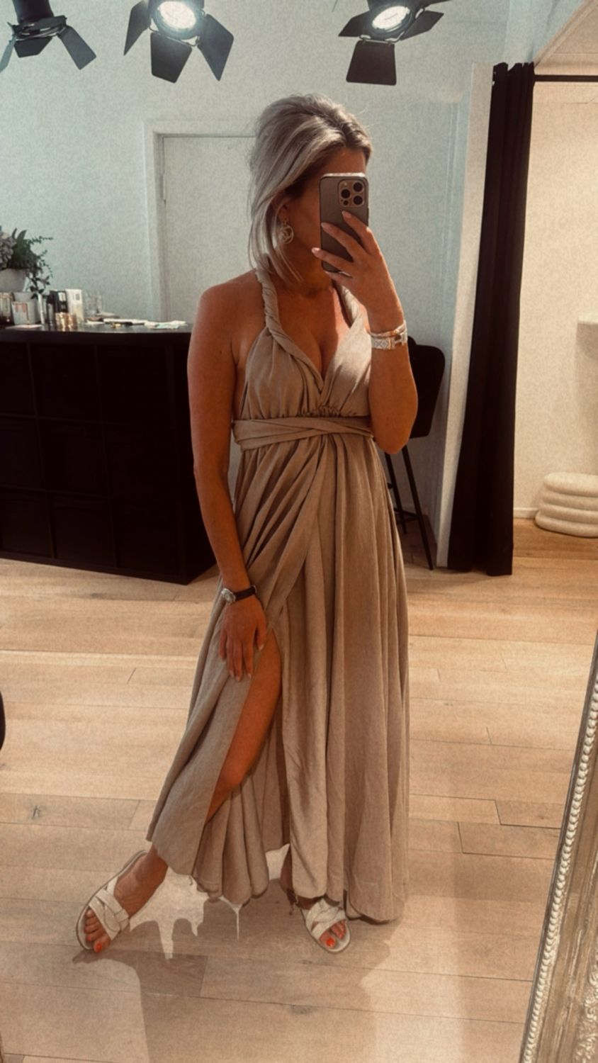 Fien maxi dress camel 