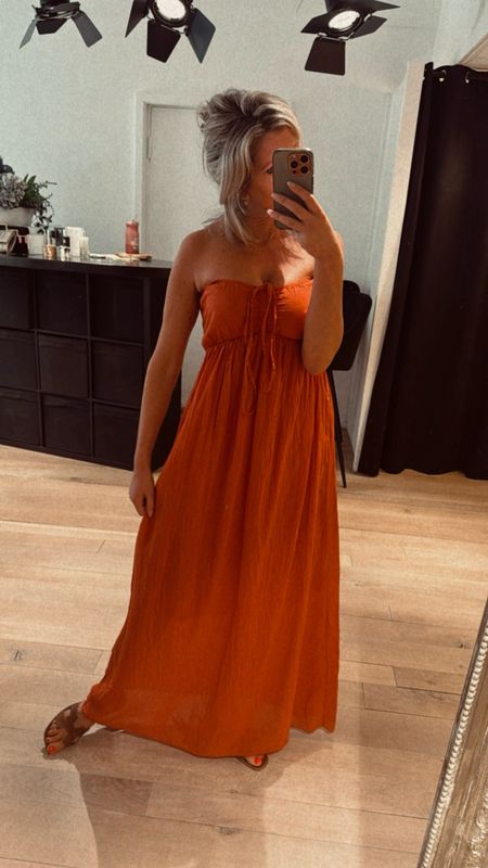Loulou maxi dress brique