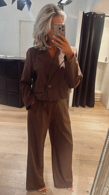 Jody set pantalon & blazer choco