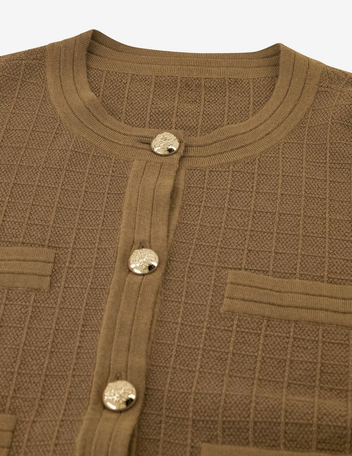 Nikkie Limeira Gebreid Vest Coffee