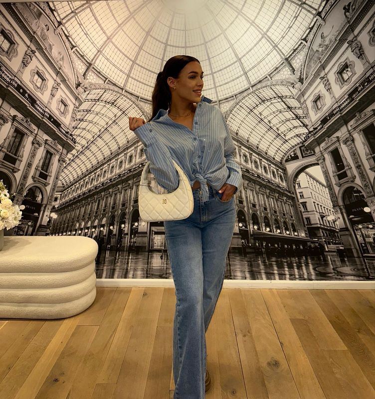 Blouse Strass stripe oversized 