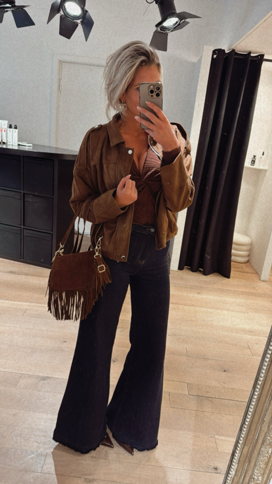 Jeans ultra wide leg dark blue