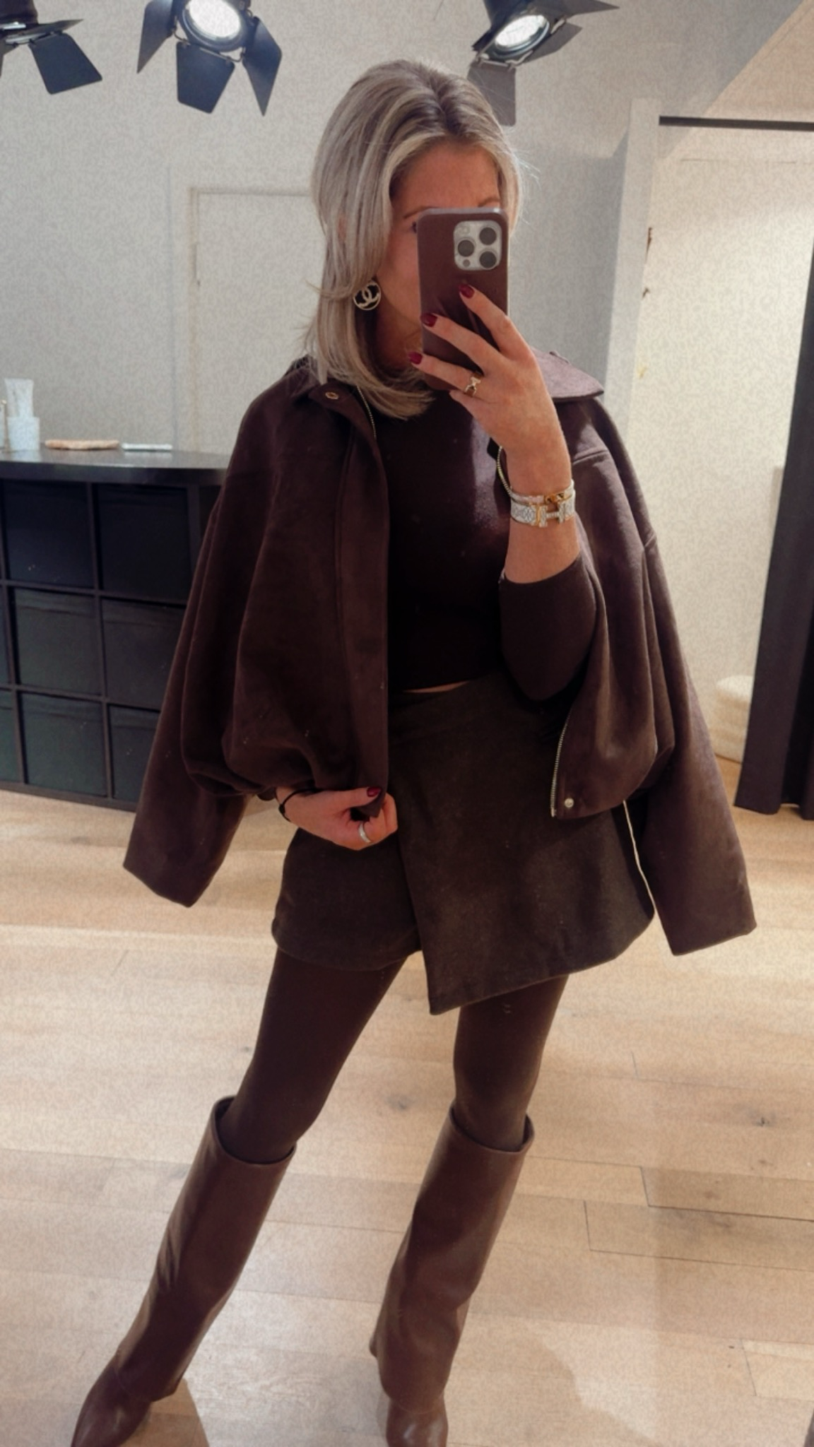 Filippa jacket suedine choco