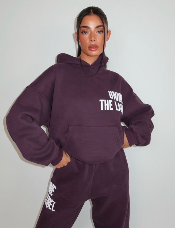 Unique the label Elyana Hoodie - Deep Berry