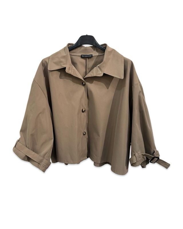 Cato trenchcoat short taupe