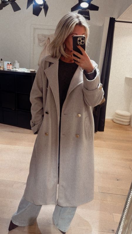 Beau oversized mantel / jas beige