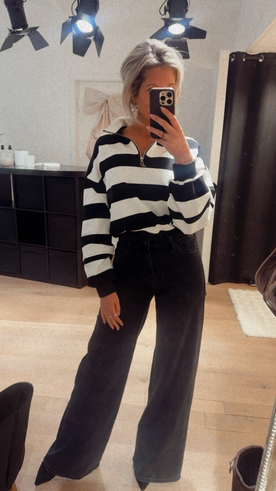 Nikki sweater stripe black