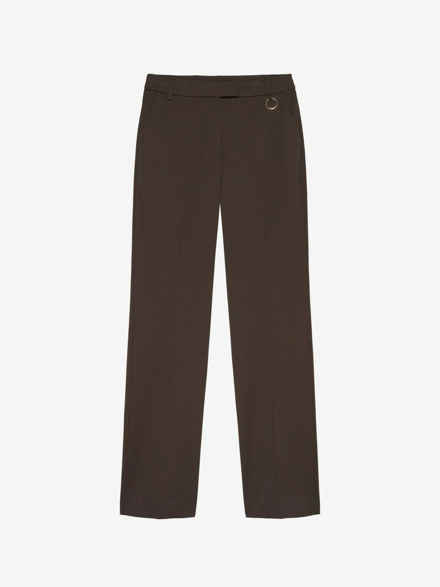 Nikkie Oxford Pantalon Coffee Met Logo Detail