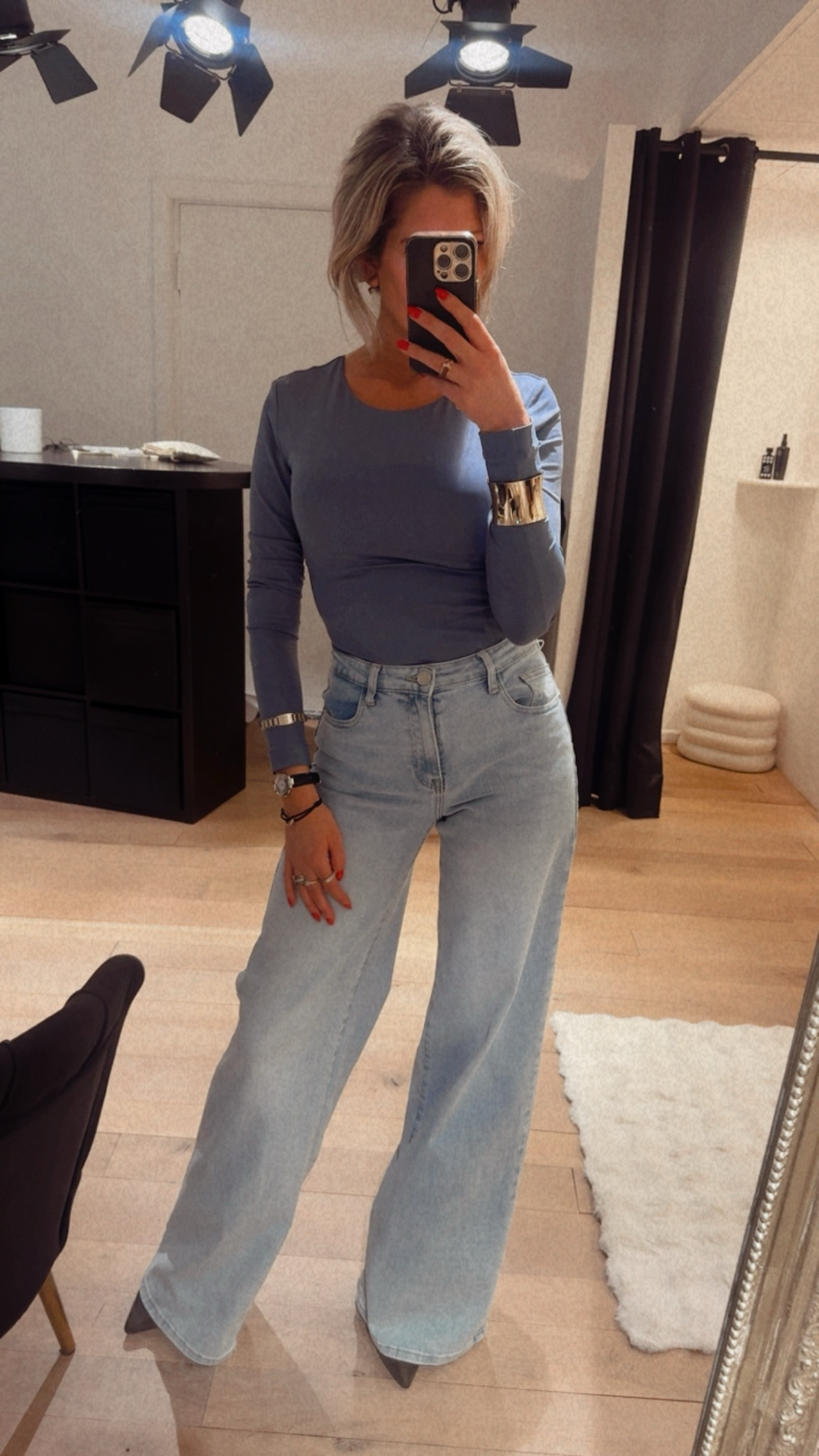 Nikkie Pinole Body Met Ketting Detail Misty Blue