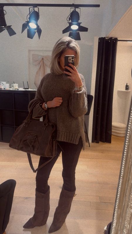 Loïs Oversized knitted sweater bruin / choco ? 