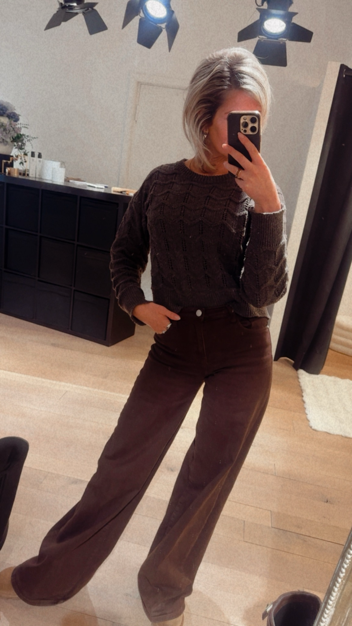 Bibi sweater knitted bruin / choco