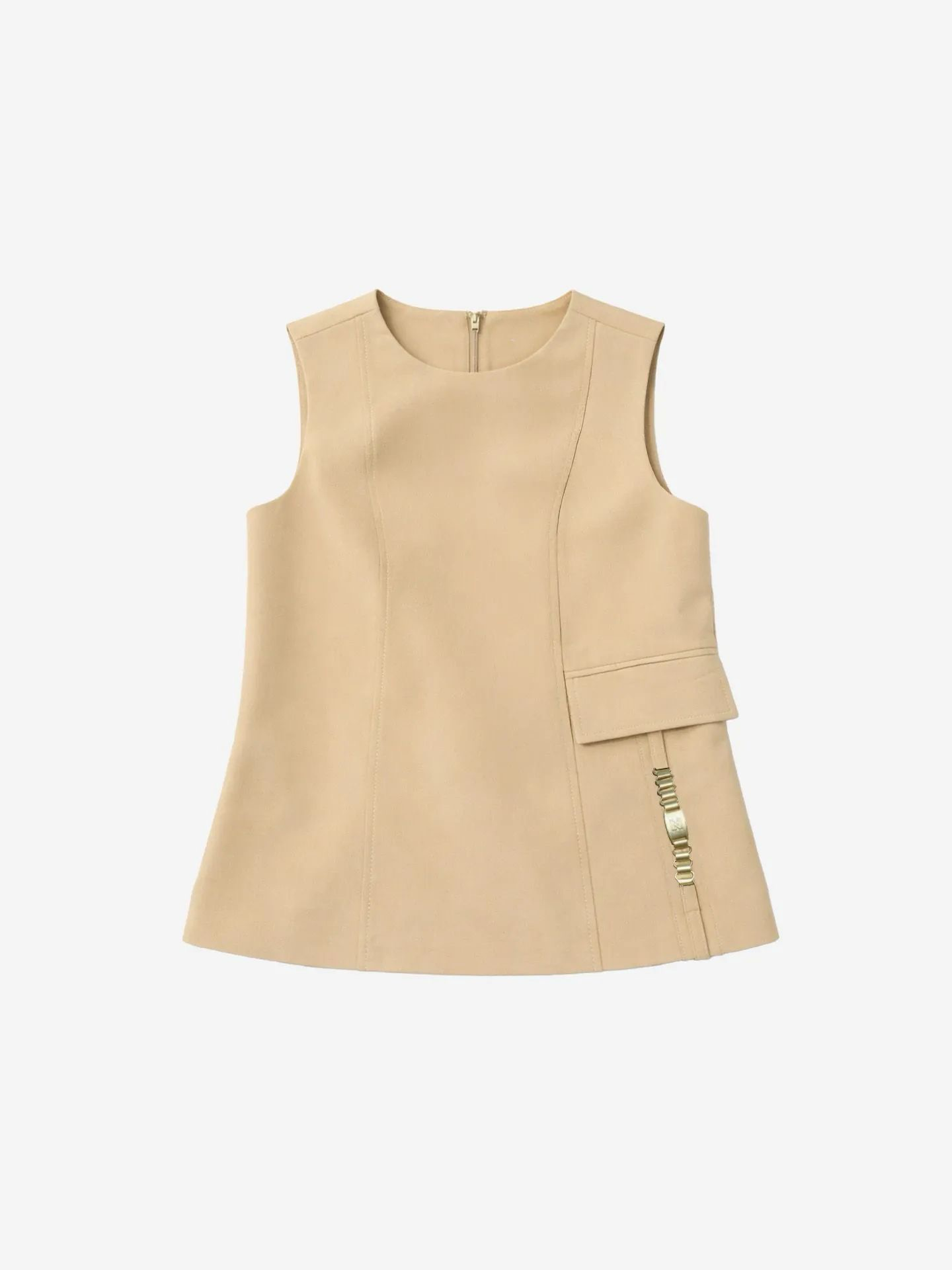 Nikkie Mouwloze Parlo Top Met Ketting Detail Travertine