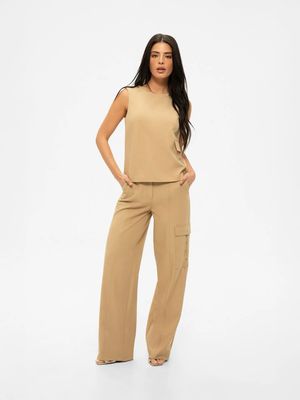Nikkie Parlo Pantalon Met Ketting Detail Travertine Nikkie Parlo Pantalon Met Ketting Detail Travertine