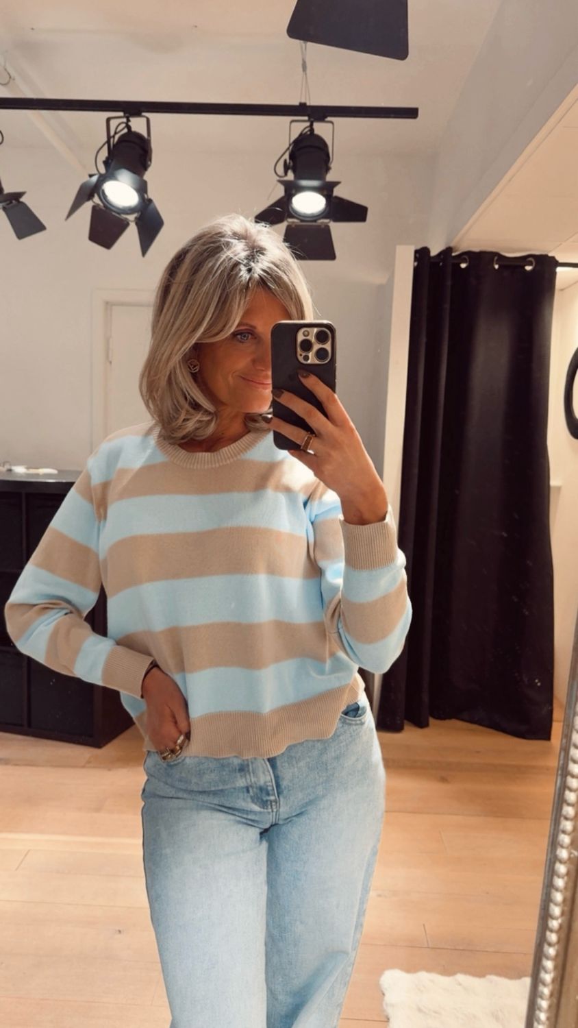 Knitted sweater stripes