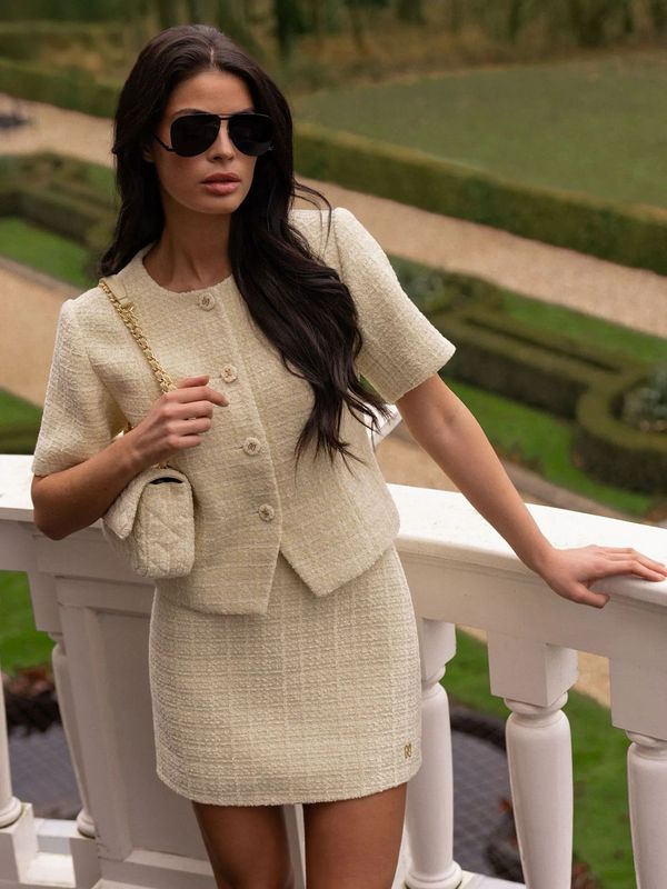 Nikkie Perth Tweed Rok Lemonade 